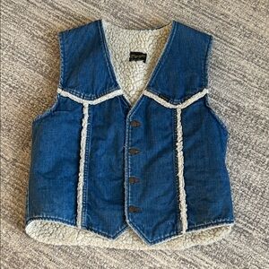 Vintage Wrangler Sherpa Lined Denim Vest